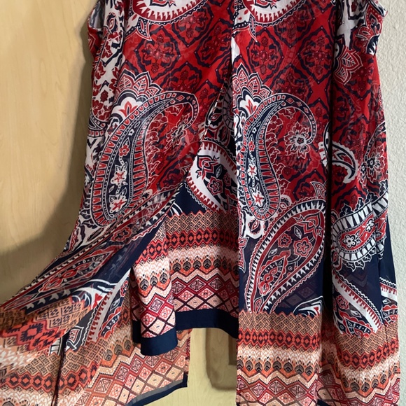 Women XL Gorgeous Bohemian Tank Babydoll Shift Dress Spring Summer Dress - Picture 4 of 8